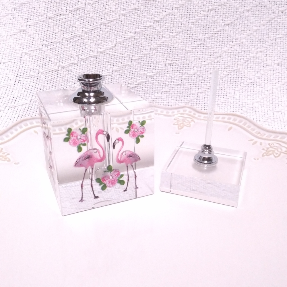 Simon Designs Flamingo Crystal Perfume Bottle - Picture 12 of 13